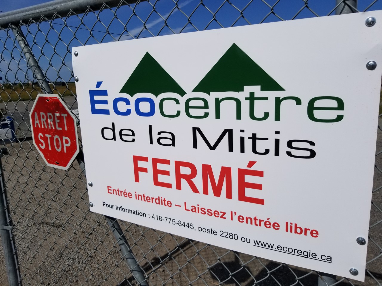 ecocentre fermeture